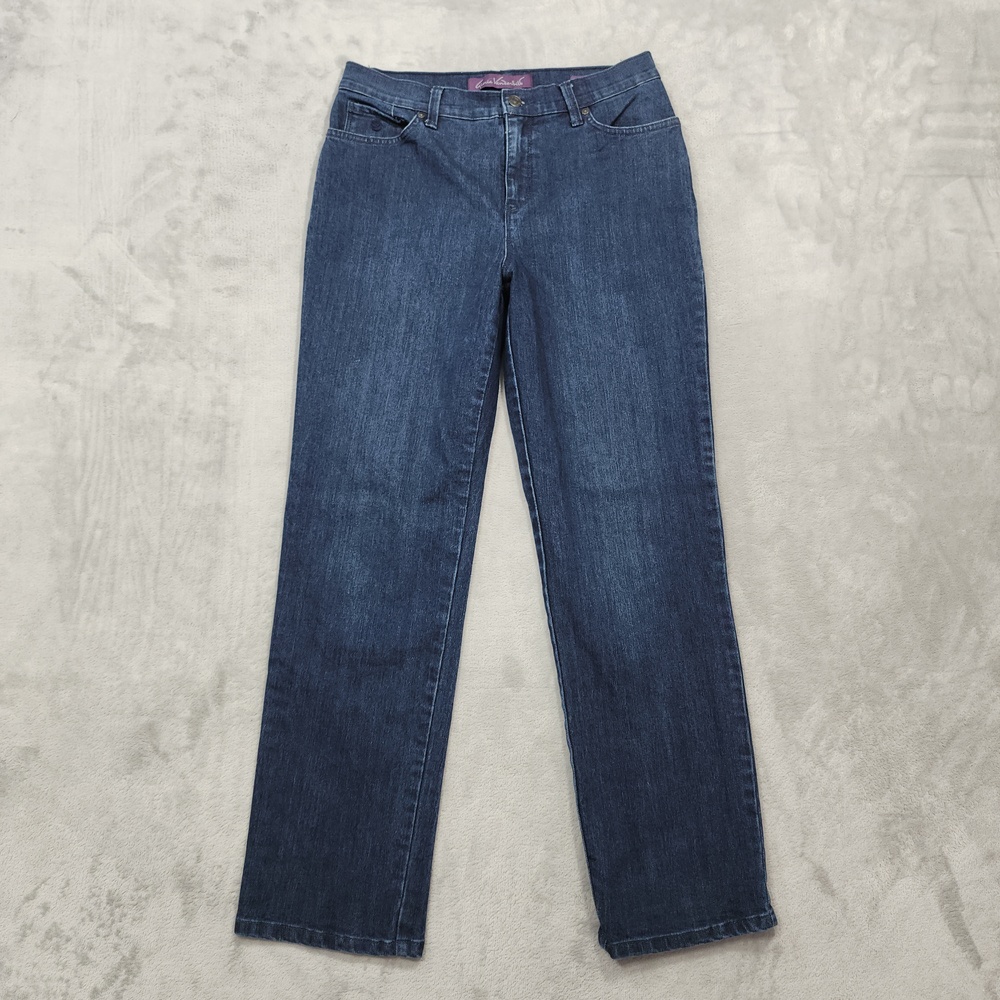 Gloria Vanderbilt Jeans Womens 8 SHORT Blue High Rise Amanda Stretch Dark Wash